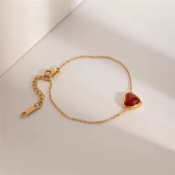 Crimson Heart Bracelet