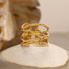 Luna Wave Cuff Ring