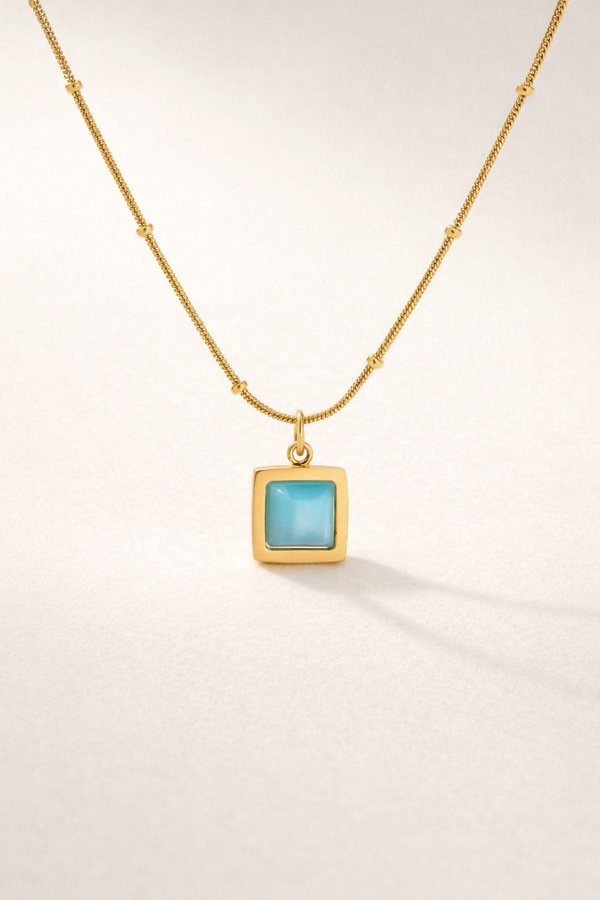 AzureSquare Necklace