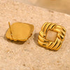 Golden Grid Earrings