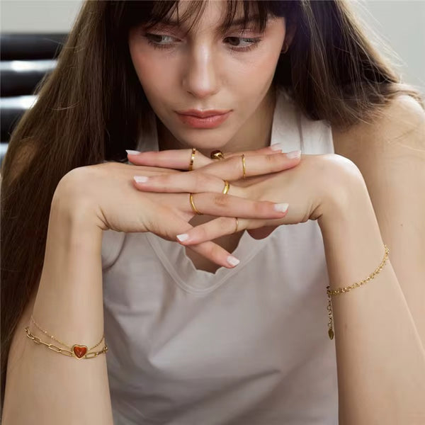 Crimson Heart Bracelet