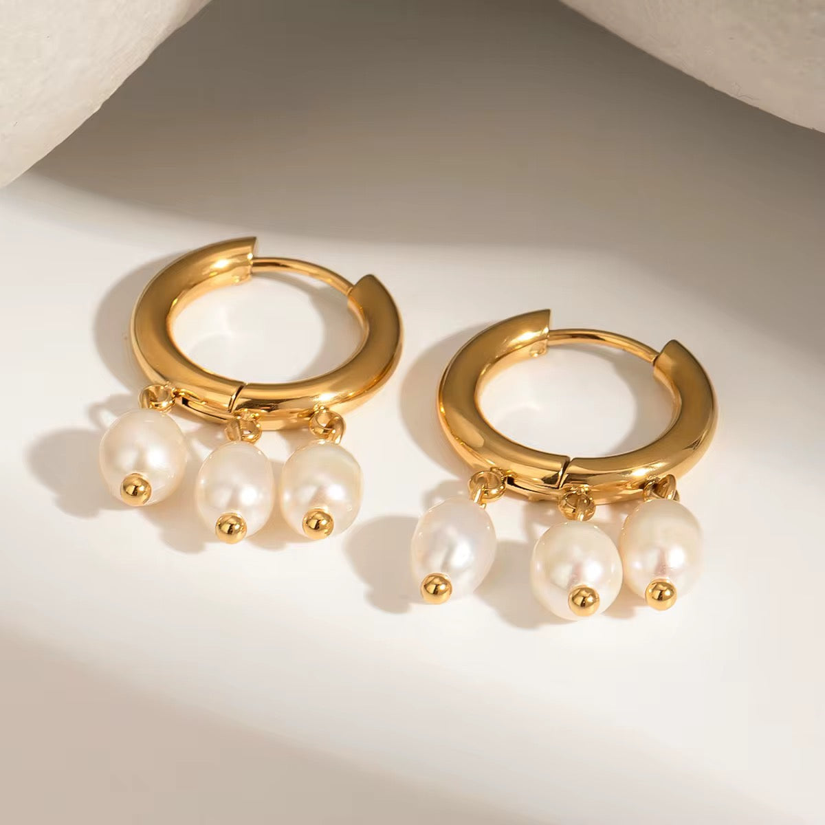 Celeste Pearl Hoops