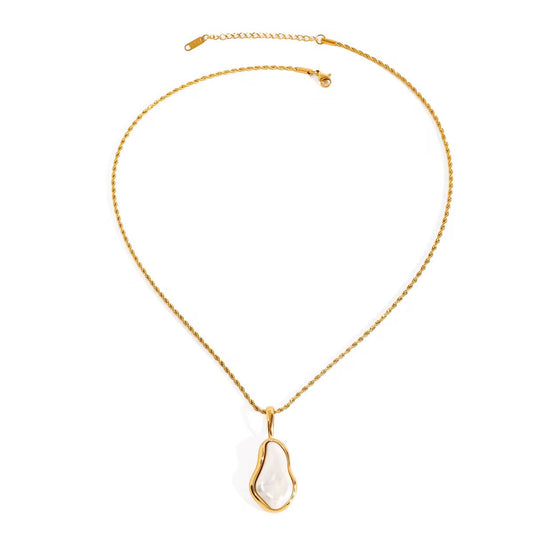 Organic Pearl Droplet Necklace