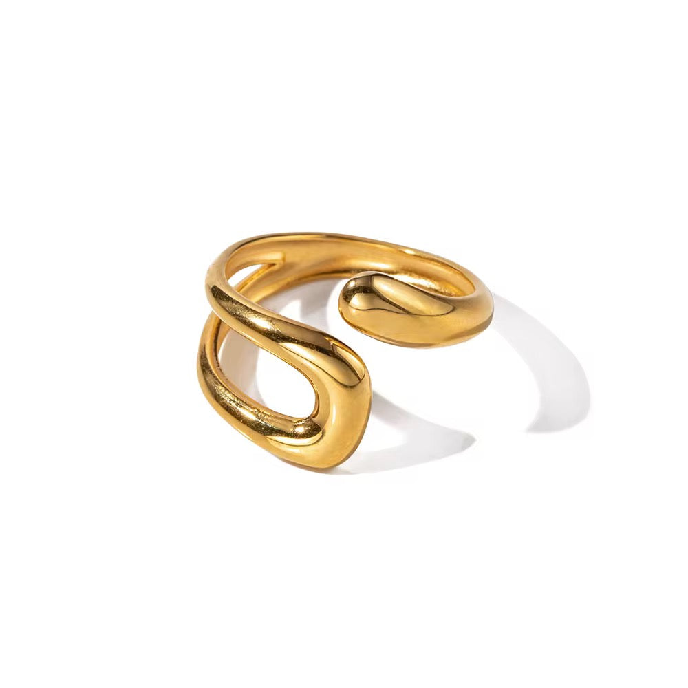 Molten Wave Open Ring