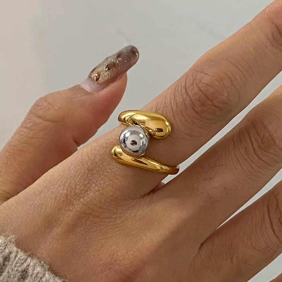 Orbit Duo Statement Ring